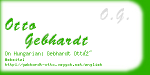 otto gebhardt business card